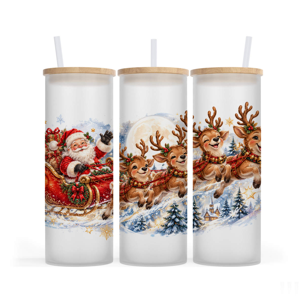 Verre givré 25 oz - Ho Ho Ho