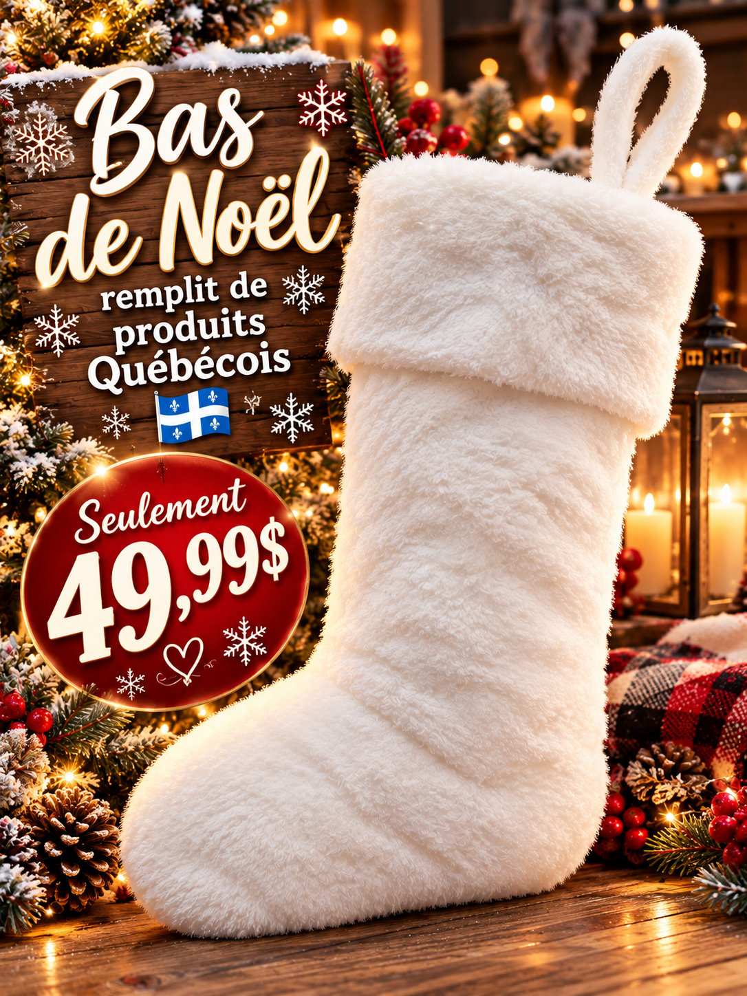 Bas de Noël remplit de produits québécois ✨️