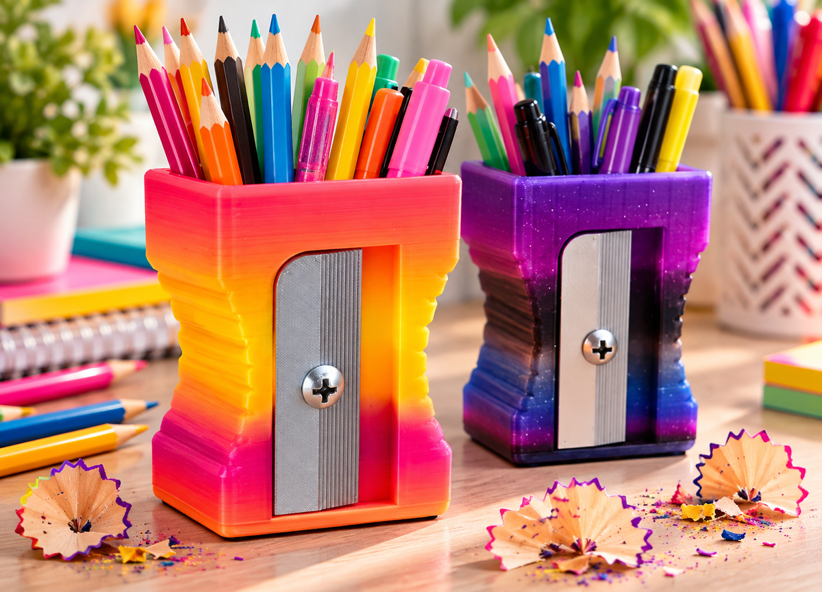 Porte-crayon aiguisoir
