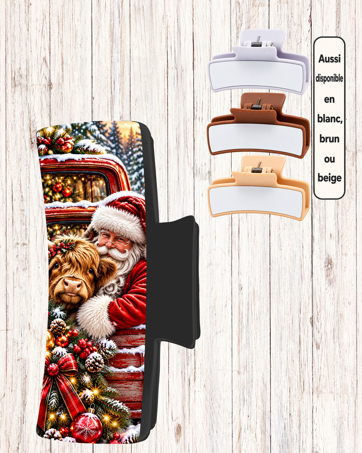 Pince à cheveux XL thème Noël