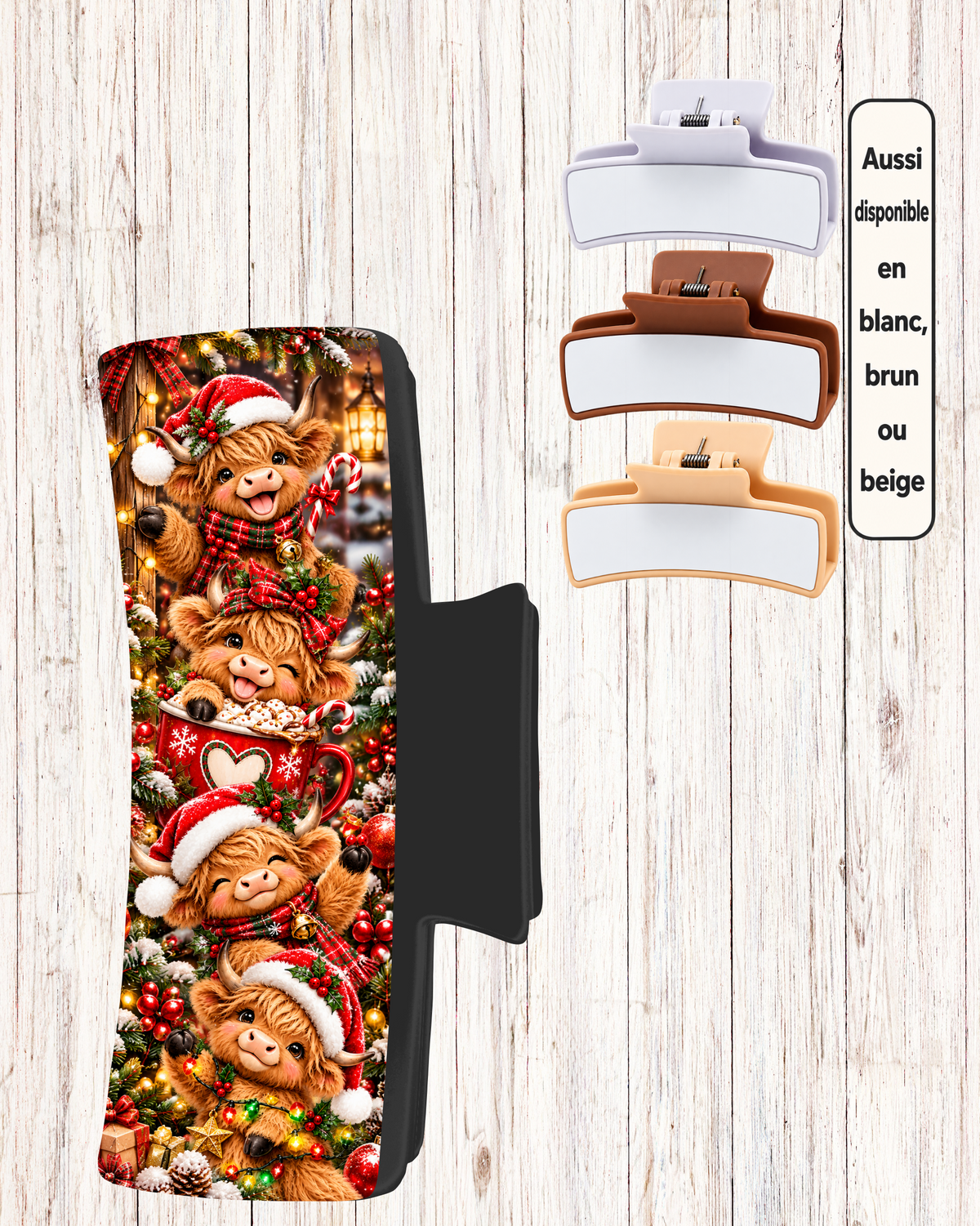 Pince à cheveux XL thème Noël