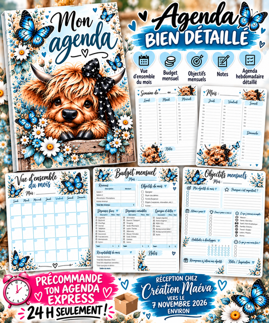 AGENDA NON-DATÉ - VACHE