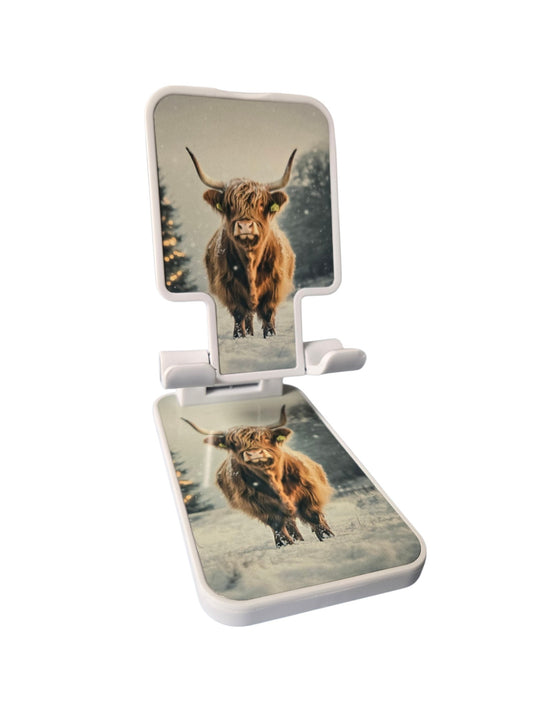 Support cellulaire sublimé - Vache Hiver