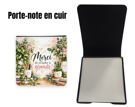 📝 Porte-notes en cuir personnalisable - MERCI!