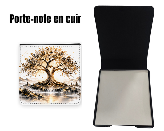📝 Porte-notes en cuir personnalisable - Arbre de vie