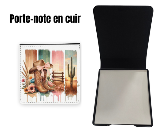 📝 Porte-notes en cuir personnalisable - Western