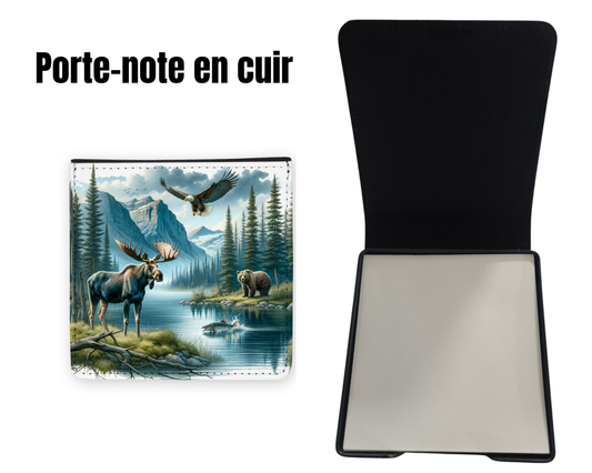 📝 Porte-notes en cuir personnalisable - Paysage