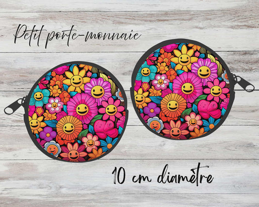 ✨ Petit porte-monnaie sublimé – fleuris sourire