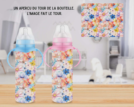 🍼 Biberons sublimé - Fleuris multicolore