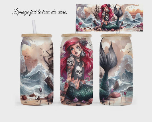 🥤 Verre givré sublimé – sirène