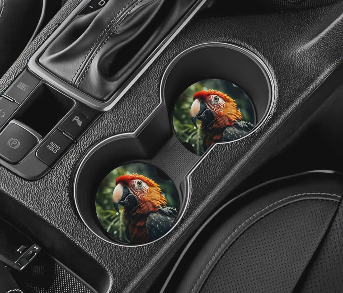 Sous-verre auto - perroquet