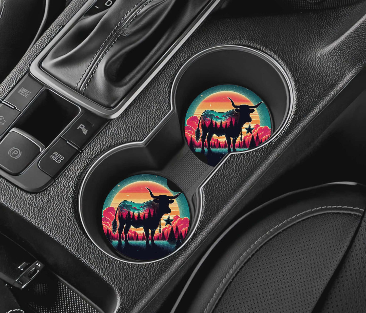 Sous-verre auto - taureau