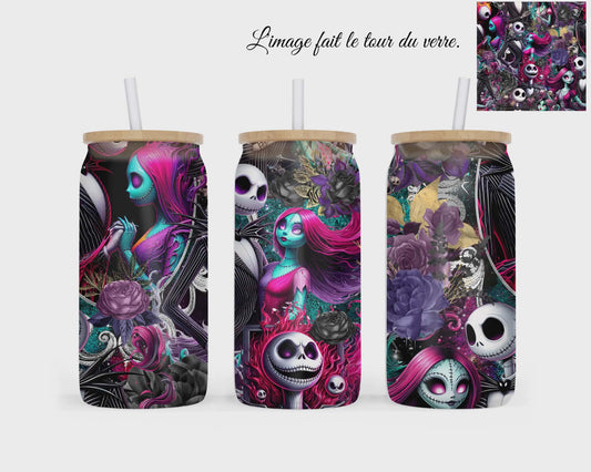 🥤 Verre givré sublimé – Squelette
