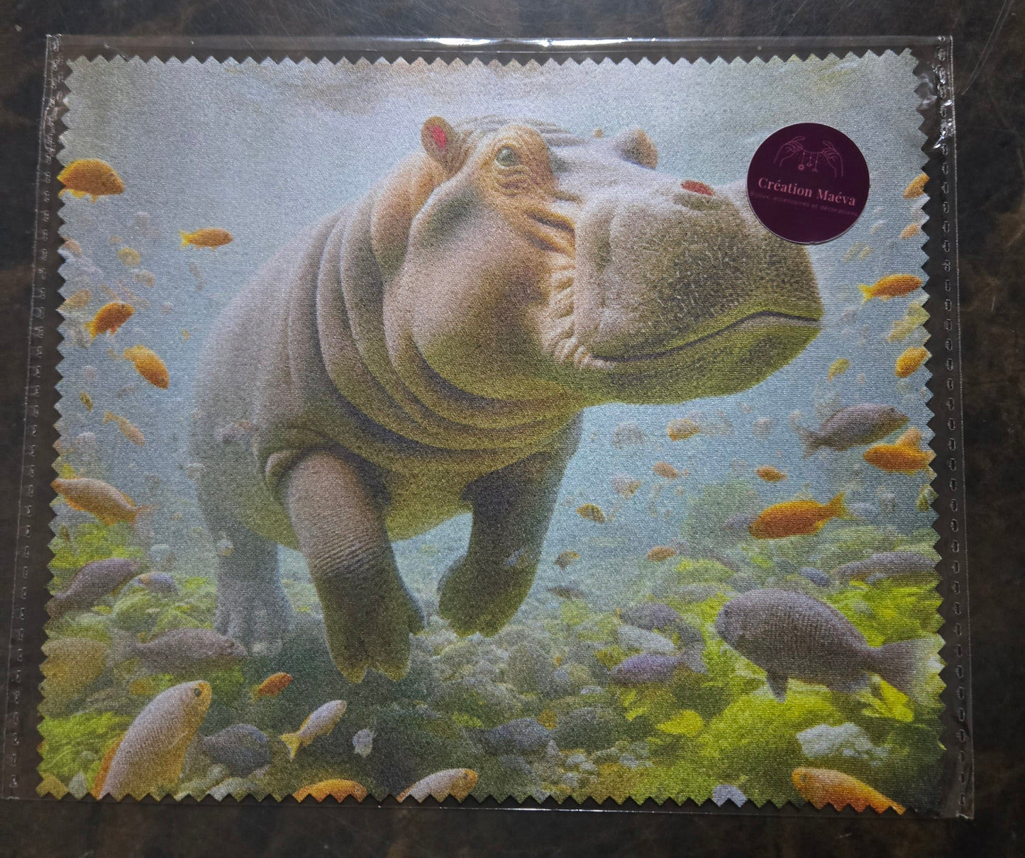 Linge à lunette - Hippopotame