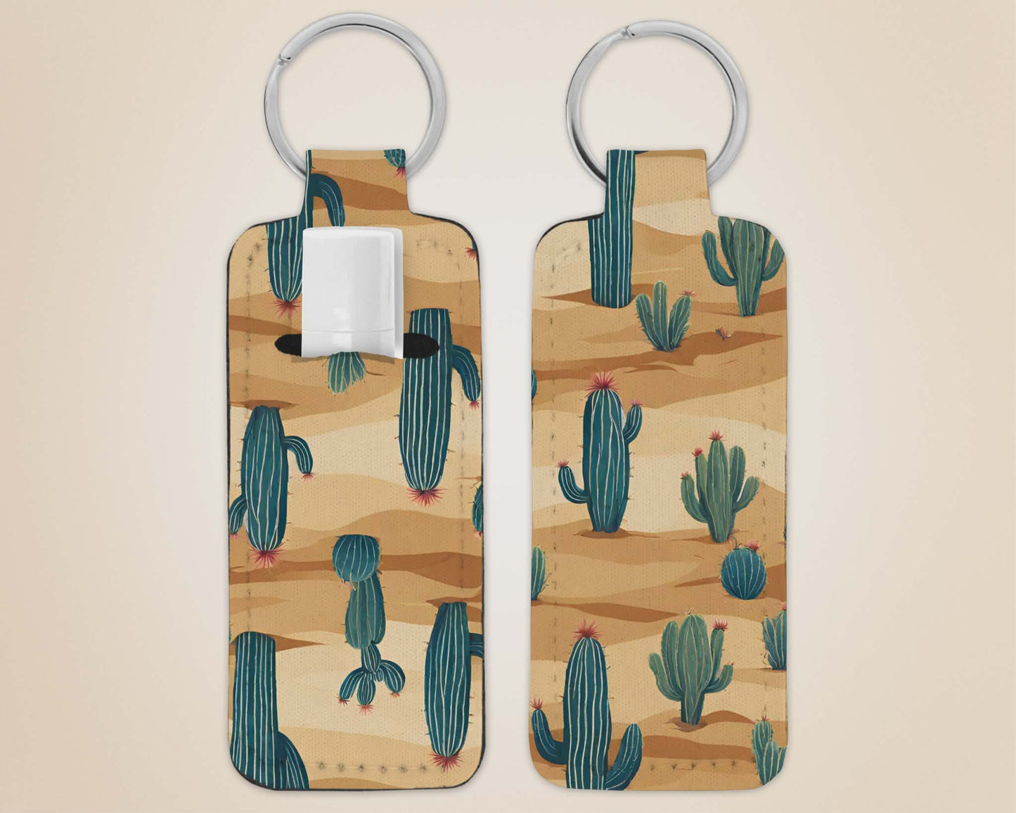 Porte-clé avec pochette - cactus