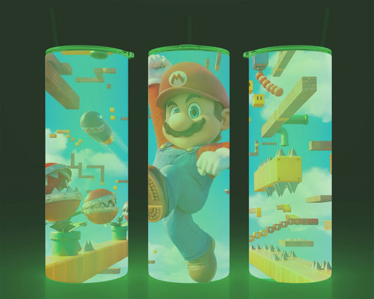 Verre isotherme -  (allume dans le noir) personnage rouge jeux vidéo