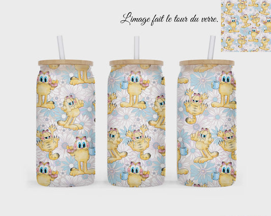 🥤 Verre givré sublimé – chat roux