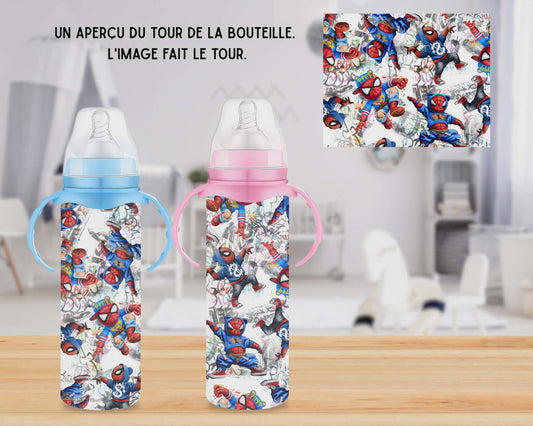 🍼 Biberons sublimé - Homme araignée