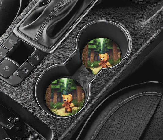 Sous-verre auto - jeux vidéo bloc ourson