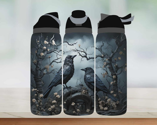 Bouteille style Owala - Corbeaux
