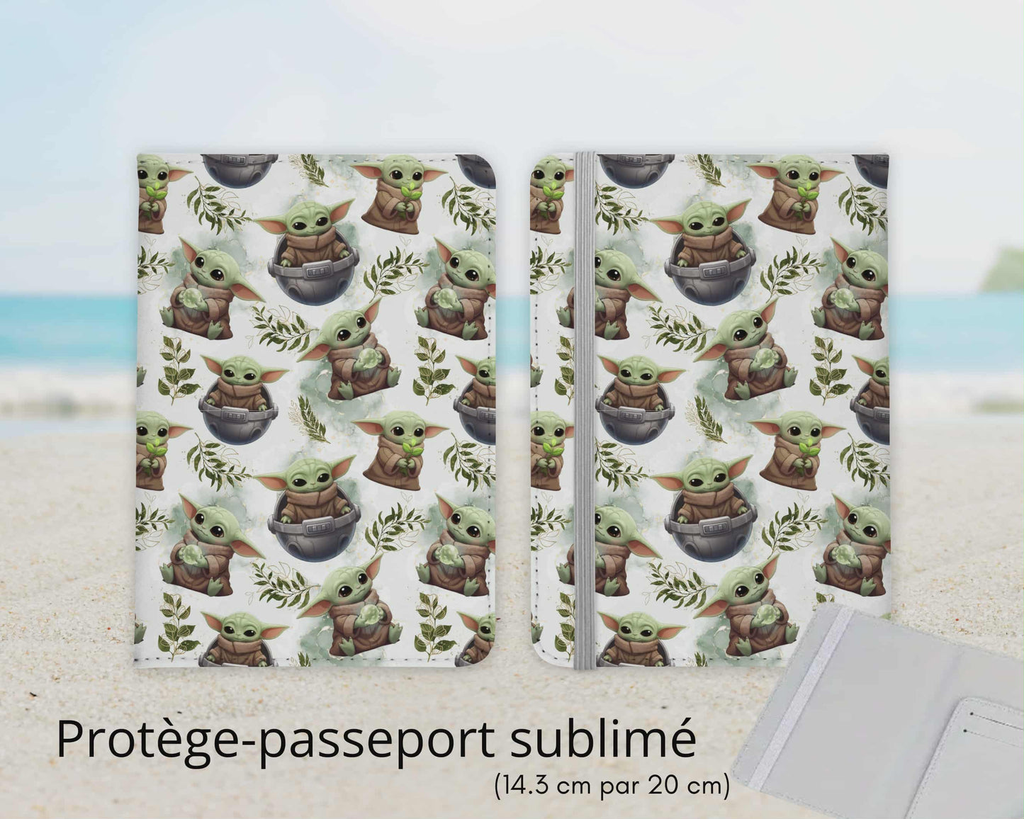 Protège-passeport sublimé - Personnage vert