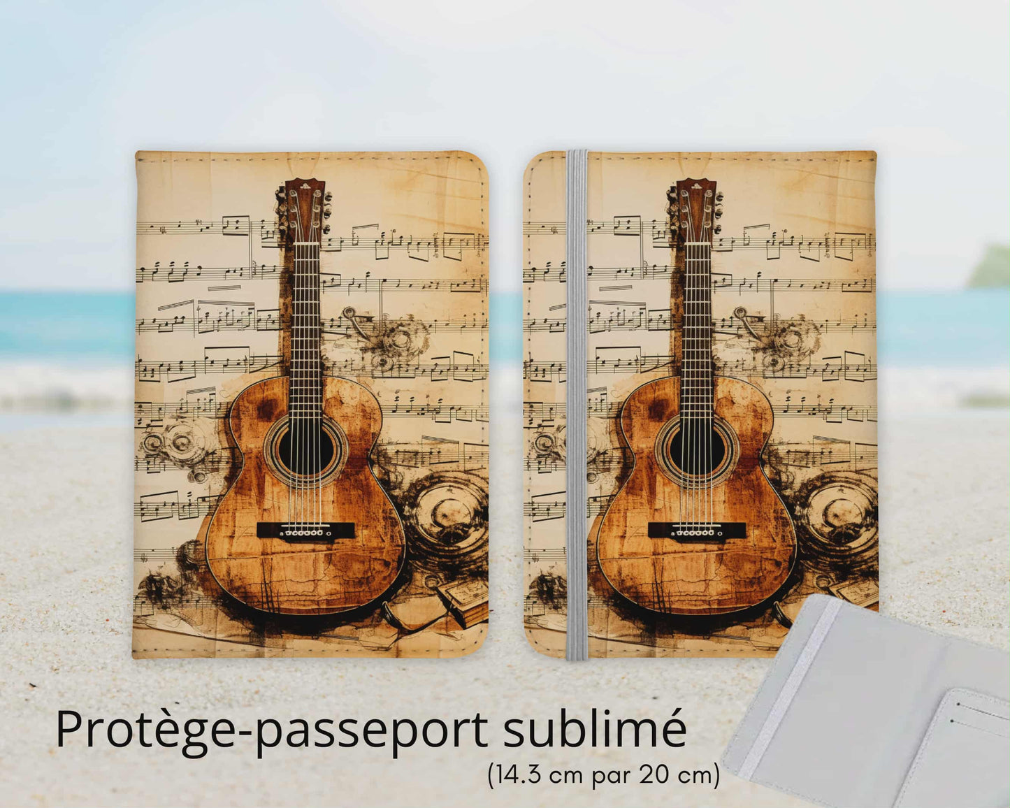 Protège-passeport sublimé - Guitare