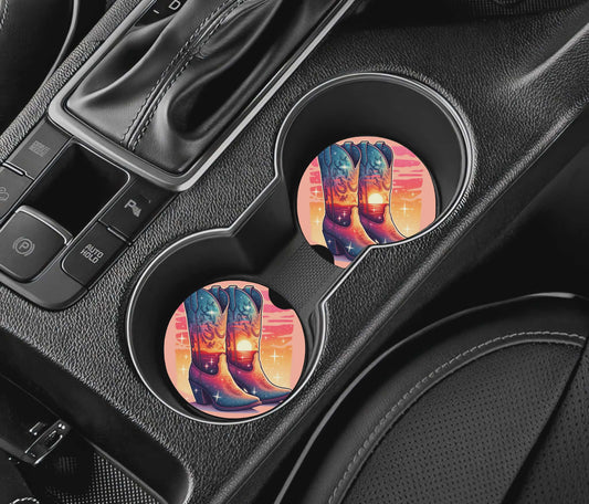 Sous-verre auto - botte cowgirl 2