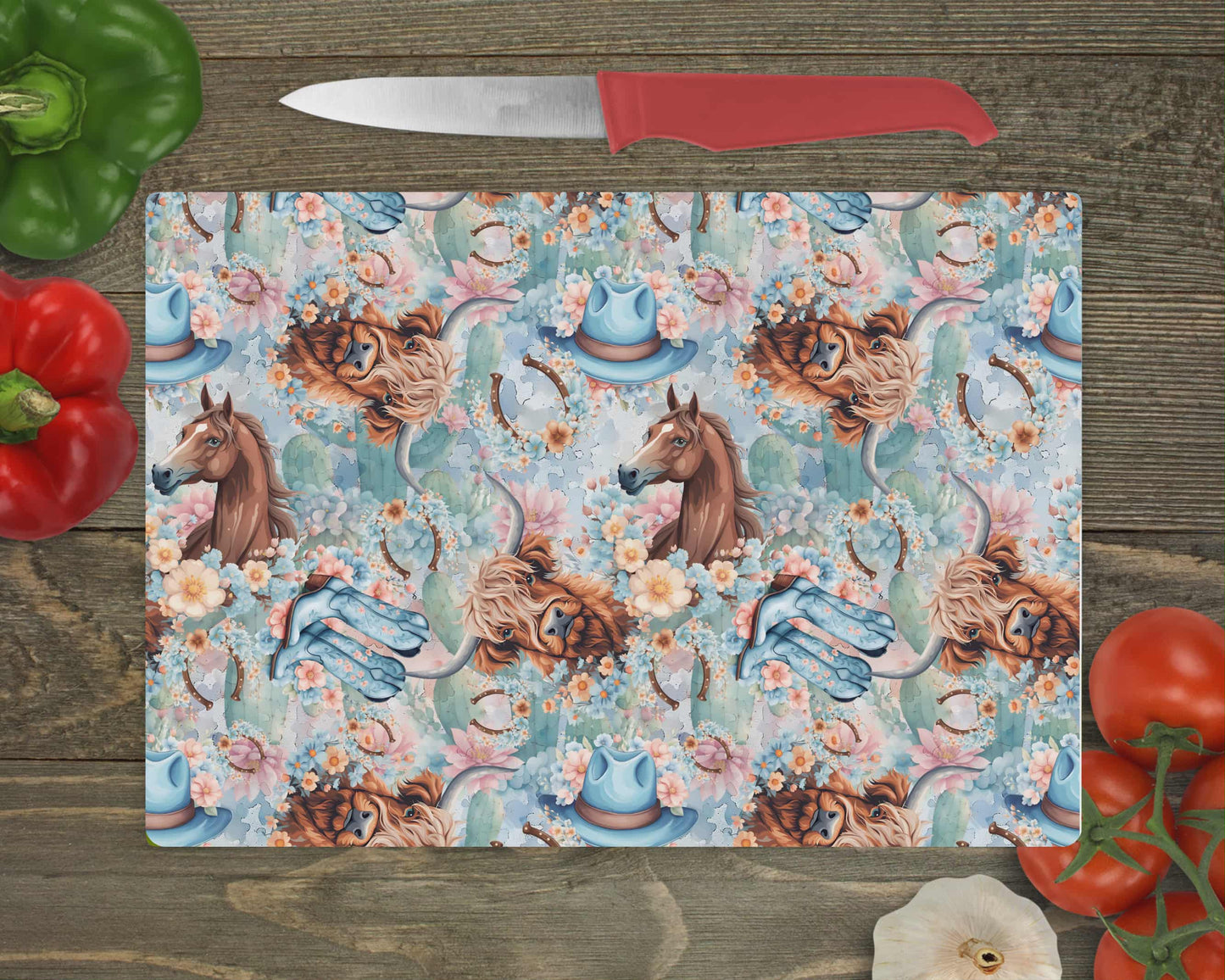 Planche de service - Cheval et botte