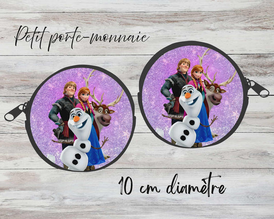 ✨ Petit porte-monnaie sublimé – bonhomme de neige et amis