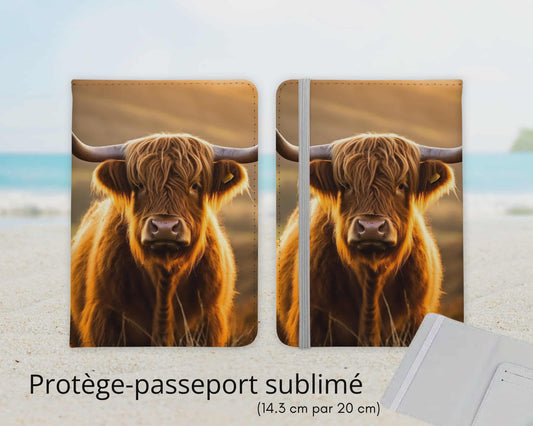 Protège-passeport sublimé - Vache highland