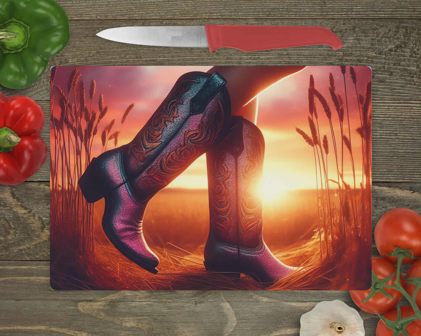 Planche de service - Botte cowgirl