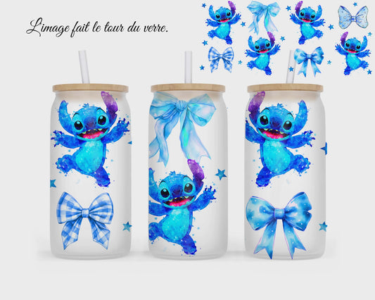 🥤 Verre givré sublimé – personne bleu