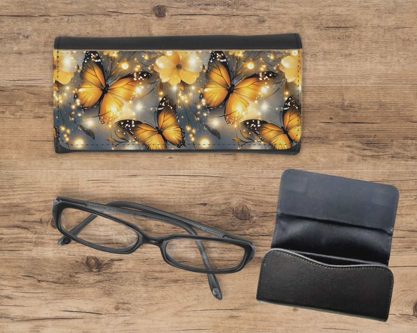 Étui à lunette - Papillon jaune