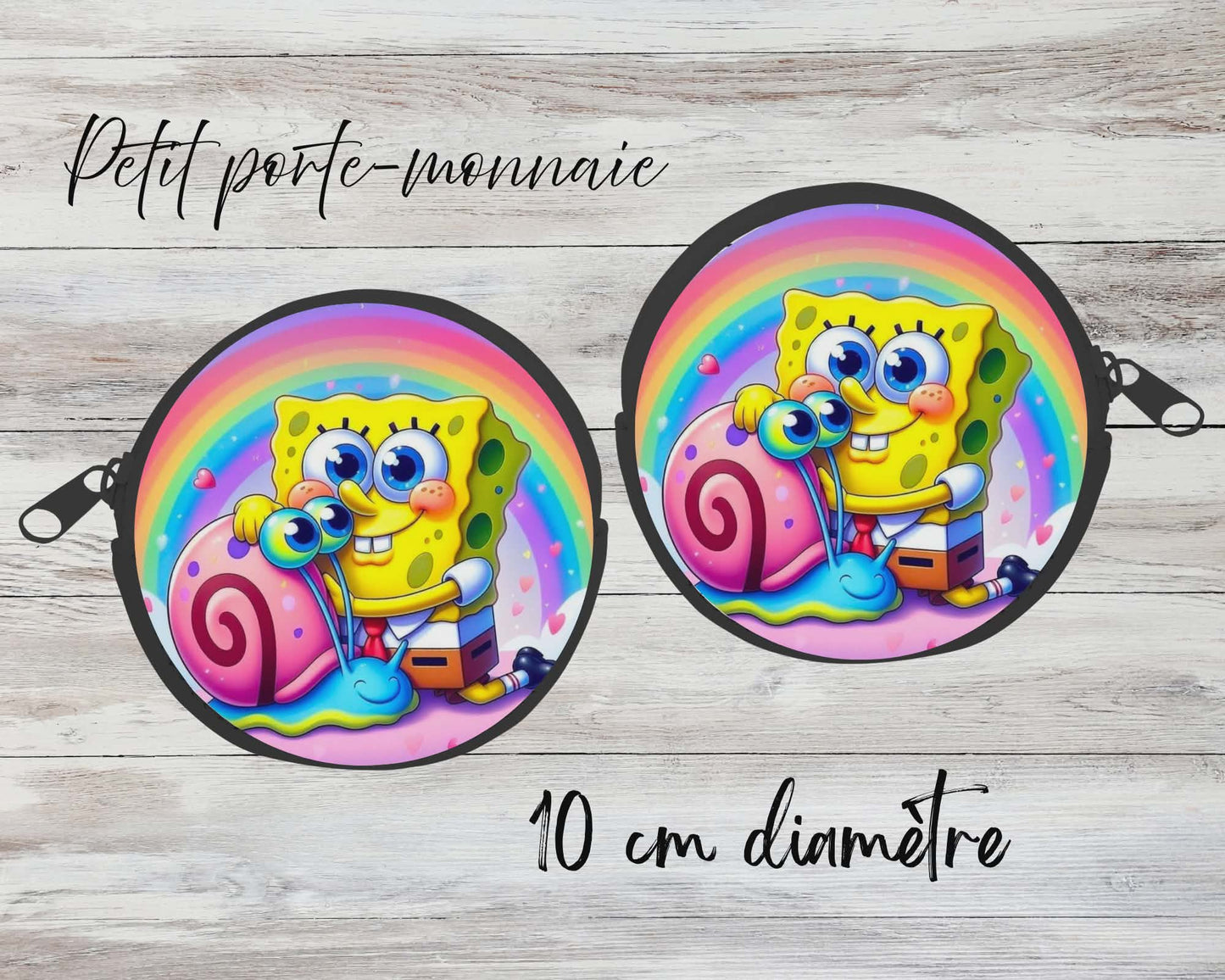 ✨ Petit porte-monnaie sublimé – éponge jaune