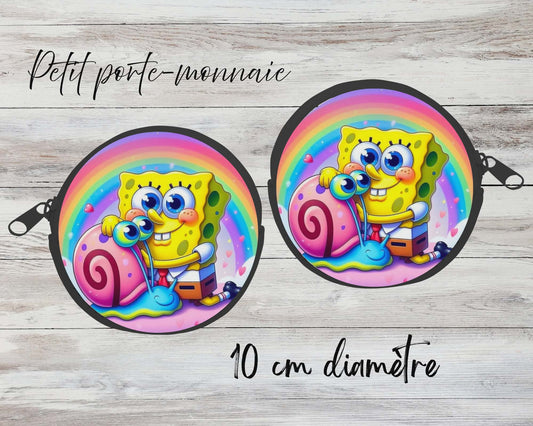 ✨ Petit porte-monnaie sublimé – éponge jaune