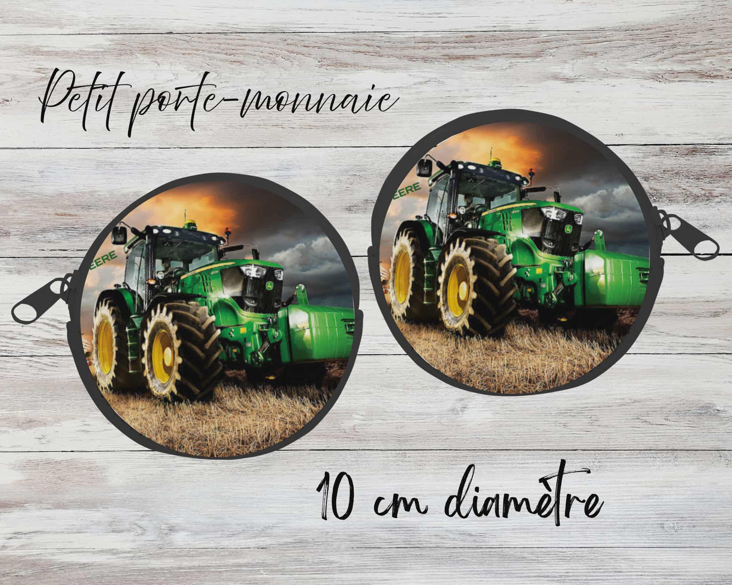 ✨ Petit porte-monnaie sublimé – tracteur