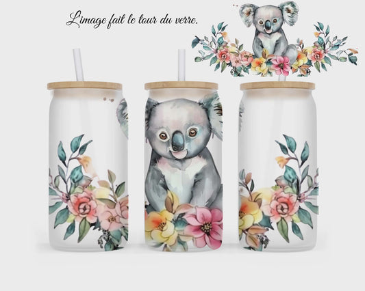 🥤 Verre givré sublimé – koala