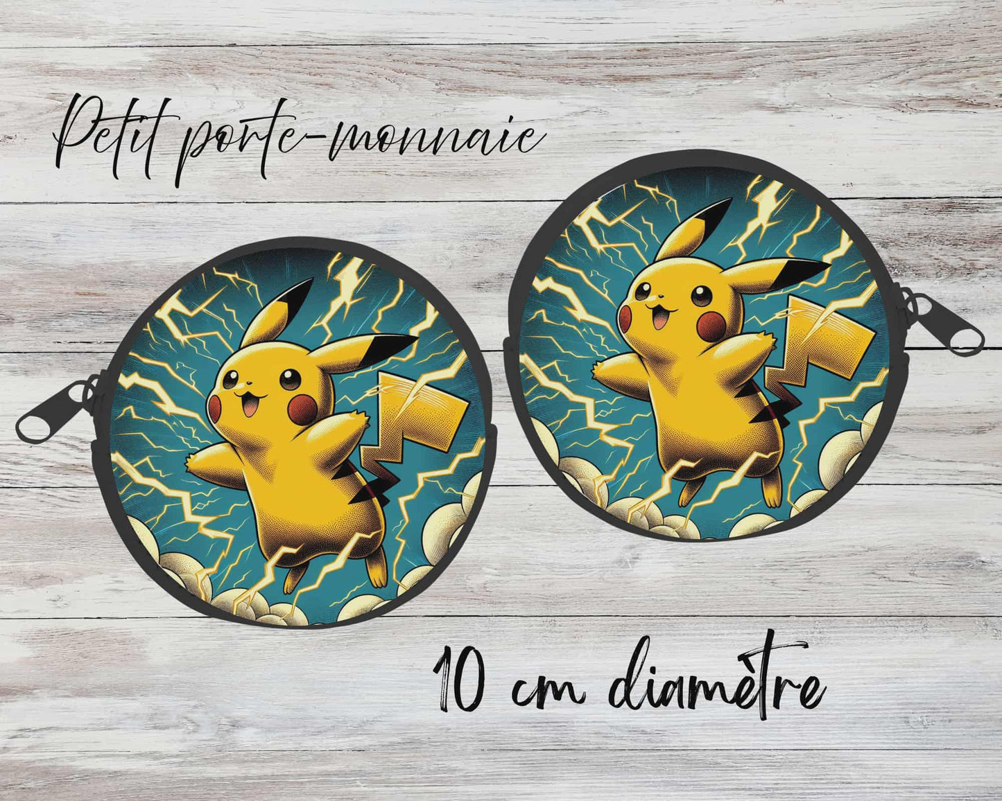 ✨ Petit porte-monnaie sublimé – personnage électrique