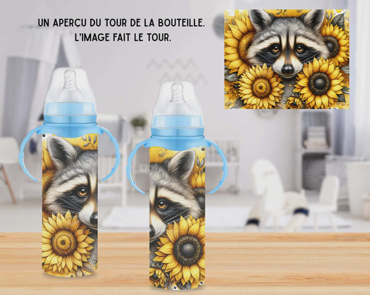🍼 Biberons sublimé - Raton tournesols