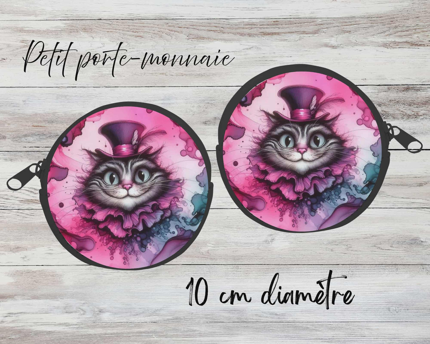 ✨ Petit porte-monnaie sublimé – chat magique