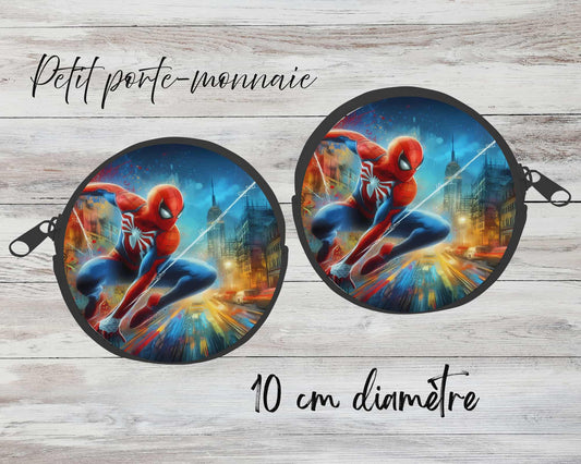 ✨ Petit porte-monnaie sublimé – héro araignée
