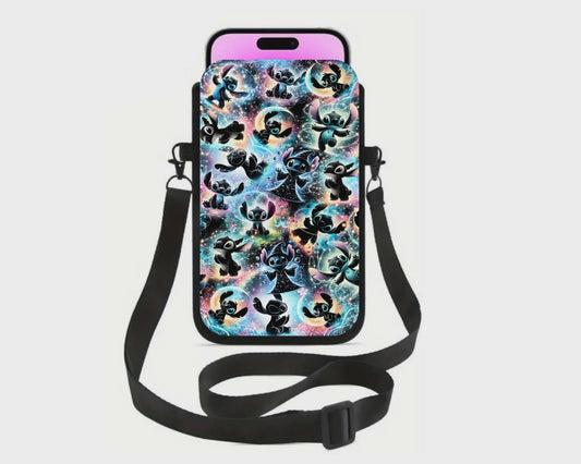 📱 Sac à cellulaire sublimé – personnage bleu