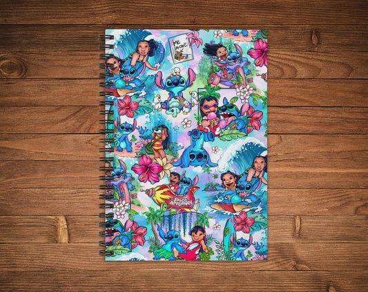 Cahier de notes - personnage bleu