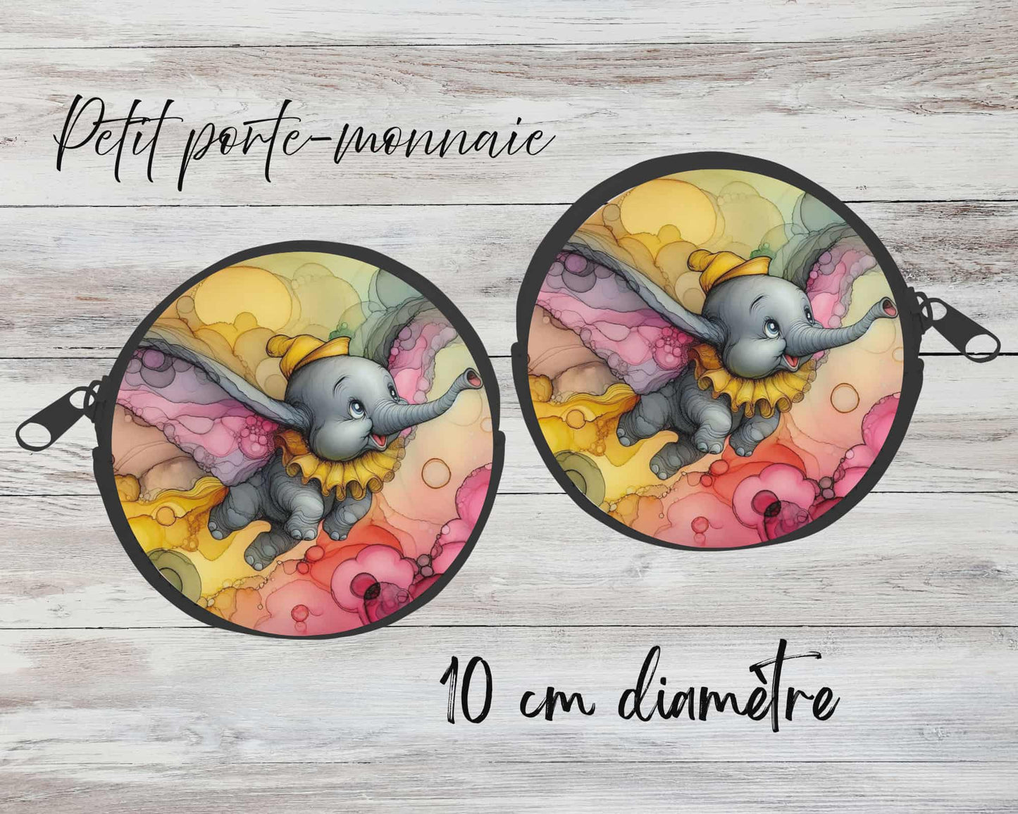 ✨ Petit porte-monnaie sublimé – éléphant