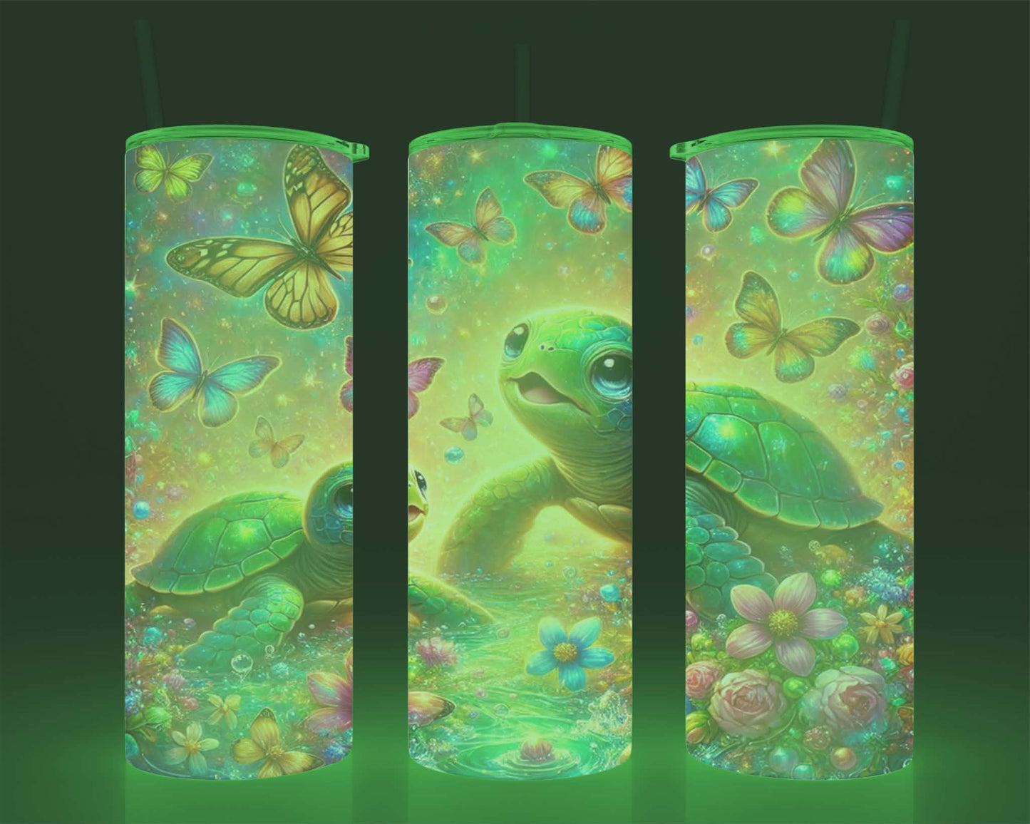 Verre isotherme -  (allume dans le noir) tortue 3