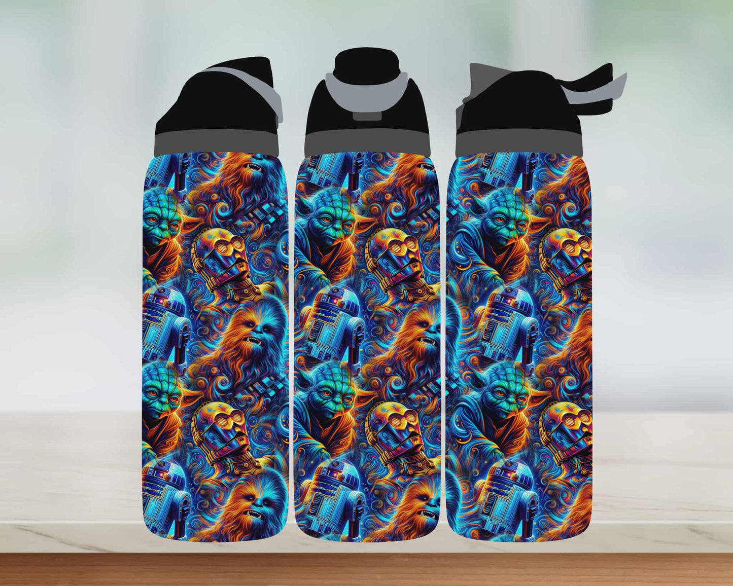 Bouteille style Owala - Personnage poilu