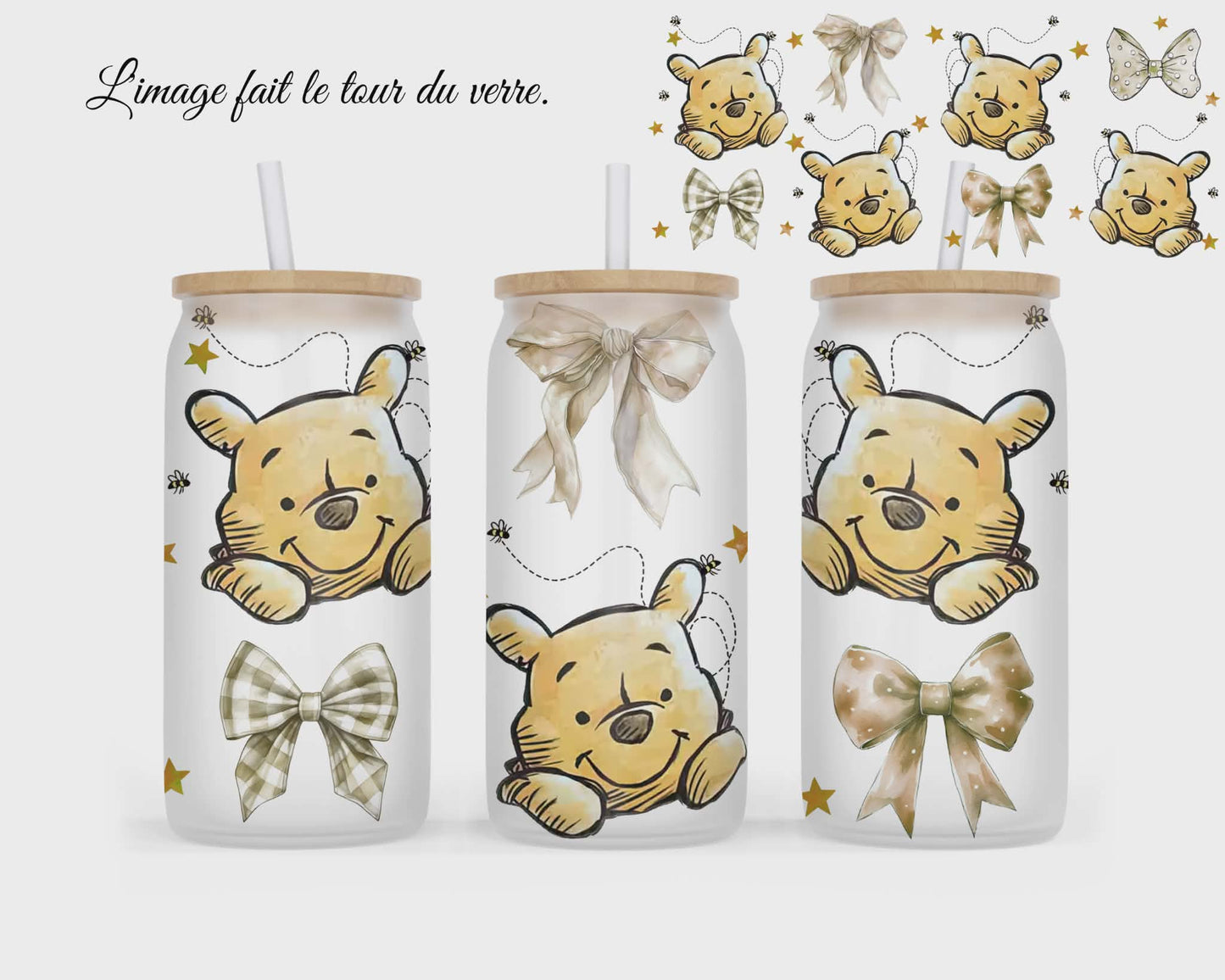 🥤 Verre givré sublimé – ouson jaune