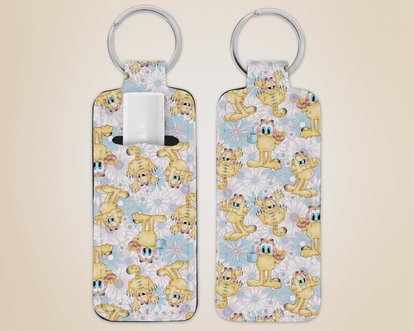Porte-clé avec pochette - chat roux 2