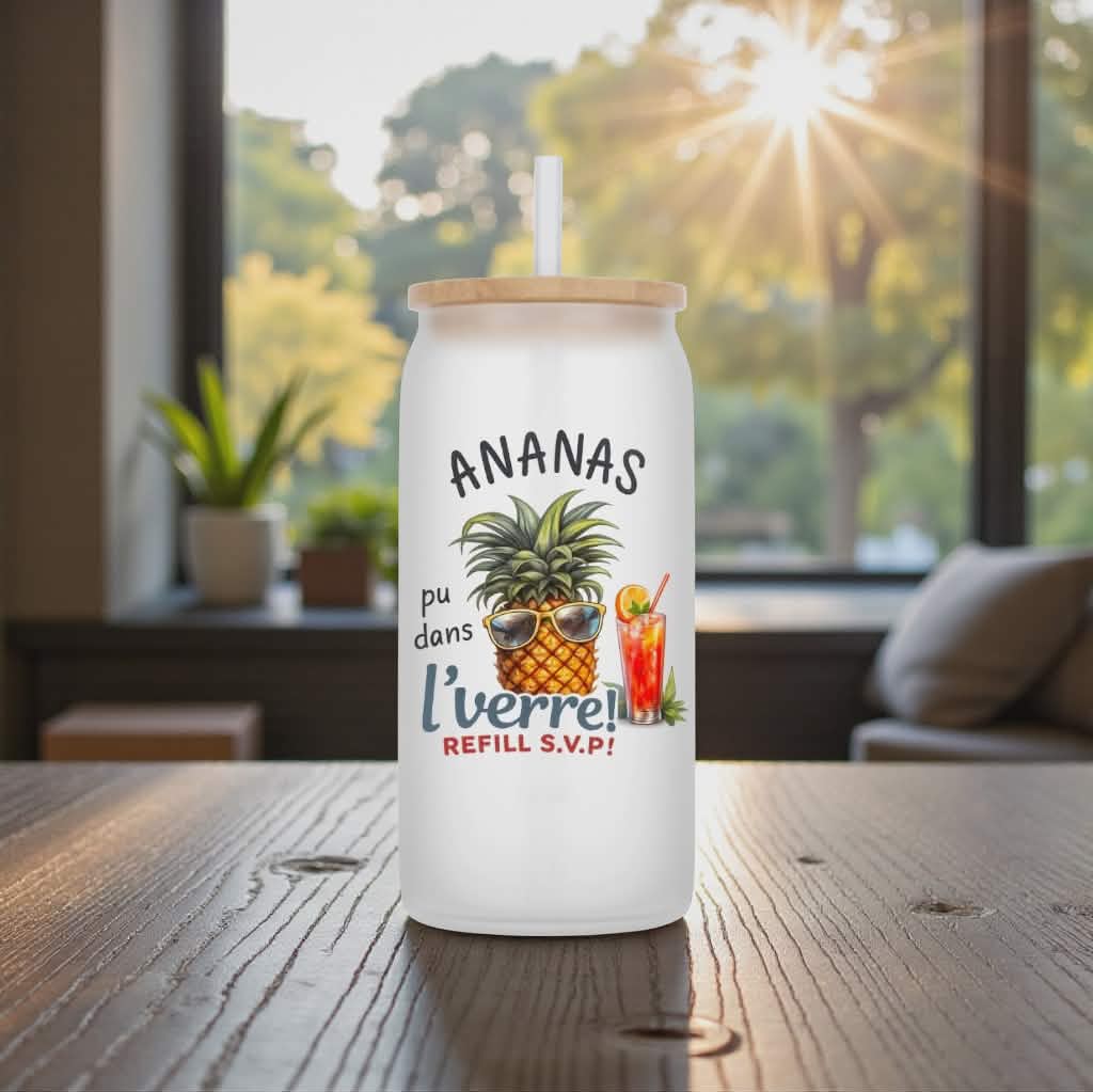 🥤 Verre givré sublimé – ananas