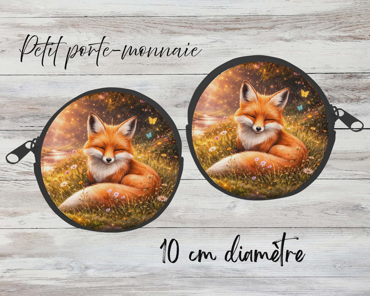 ✨ Petit porte-monnaie sublimé – renard